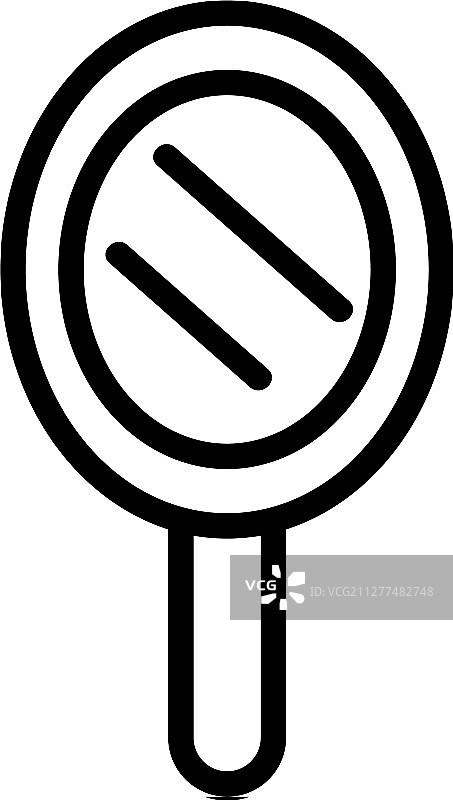 镜子图标手柄隔离轮廓图片素材