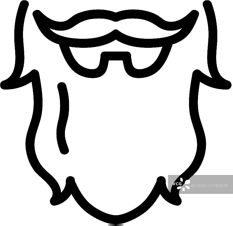 带胡子的轮廓图标图片素材