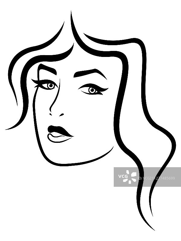 抽象面孔迷人女士图片素材