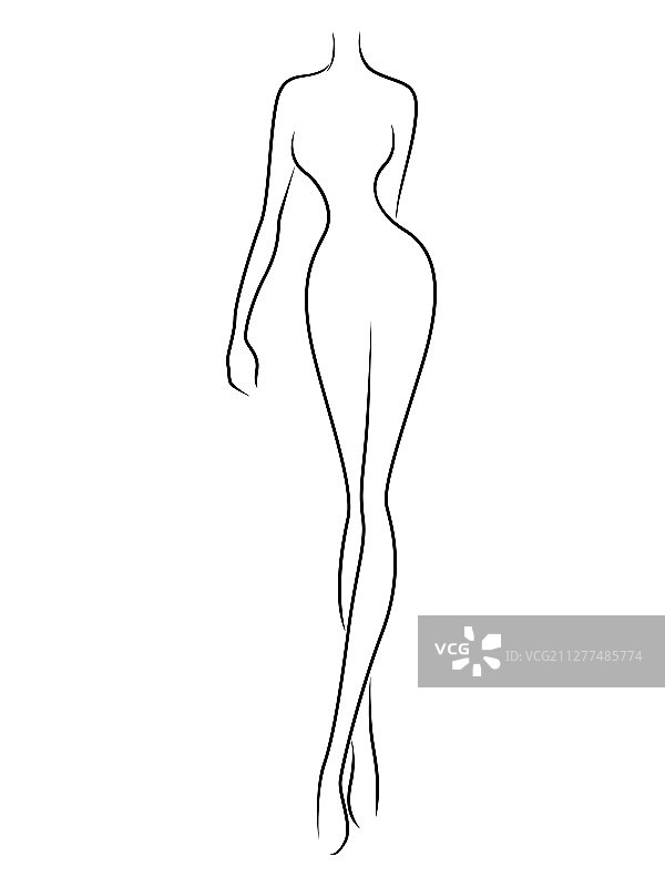 抽象的苗条优雅女人图片素材