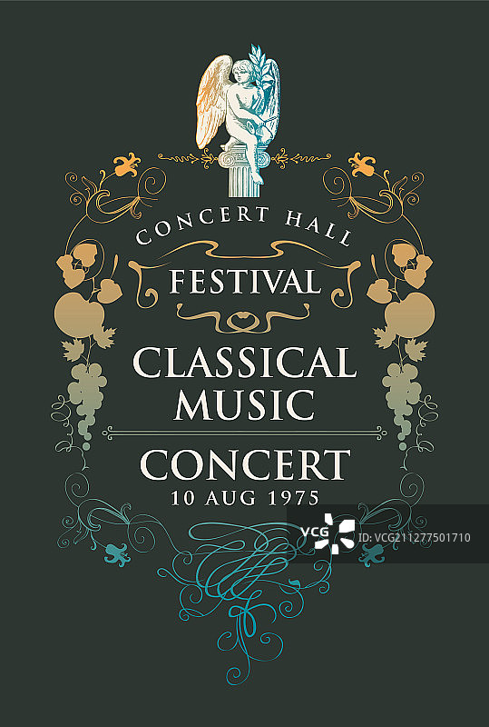 天使主题古典音乐会宣传海报图片素材