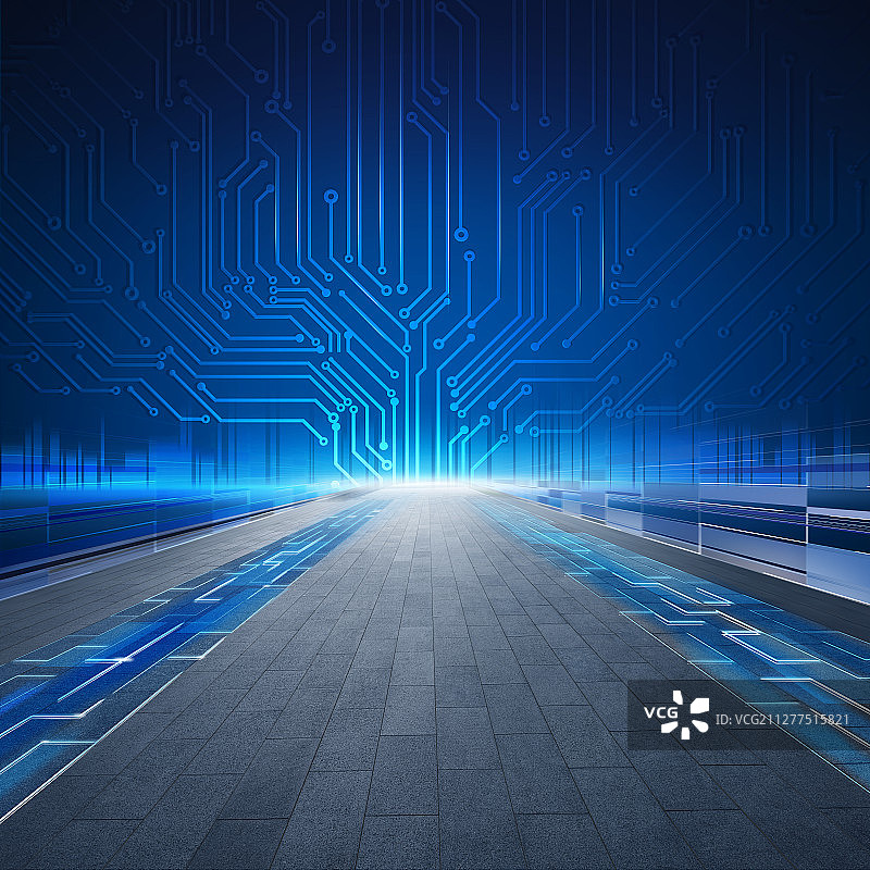 科技概念背景，数字道路图片素材
