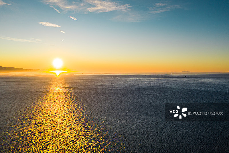 圣塔芭芭拉海岸线日出图片素材