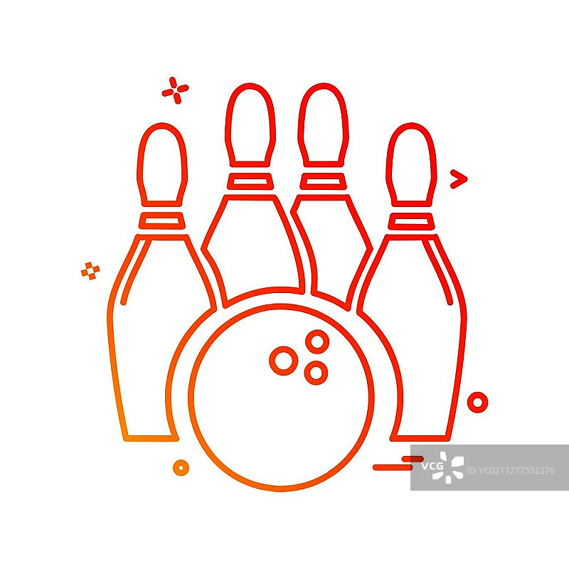 保龄球图标设计矢量图图片素材