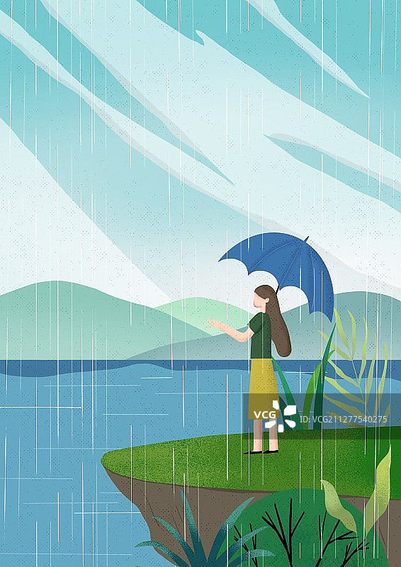 雨纷纷图片素材