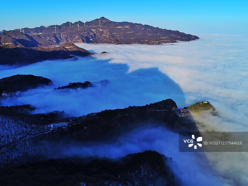 五老峰观海图片素材