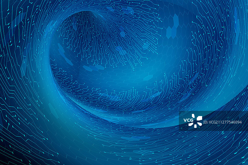 3d渲染计算机线路板抽象时空隧道图片素材