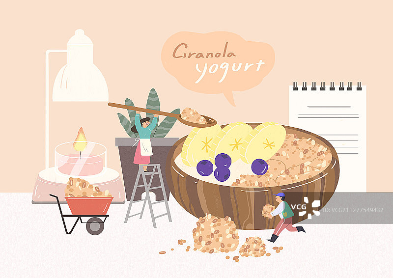 健康快捷的早餐插画004图片素材