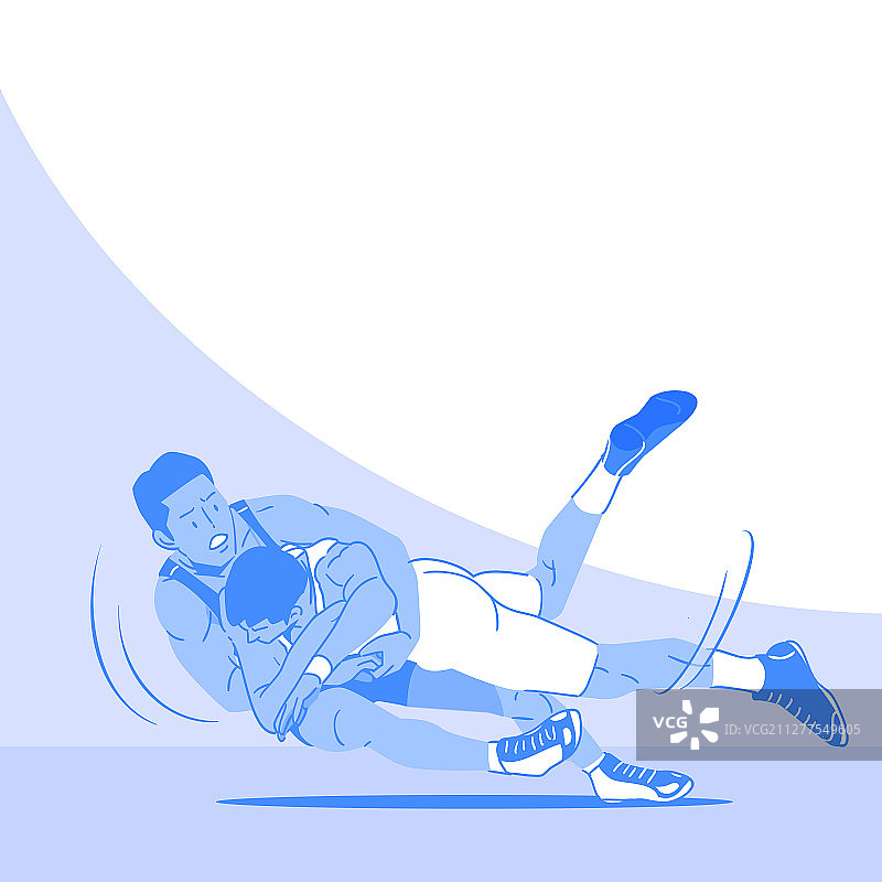 动感运动：各类体育运动员插画073图片素材