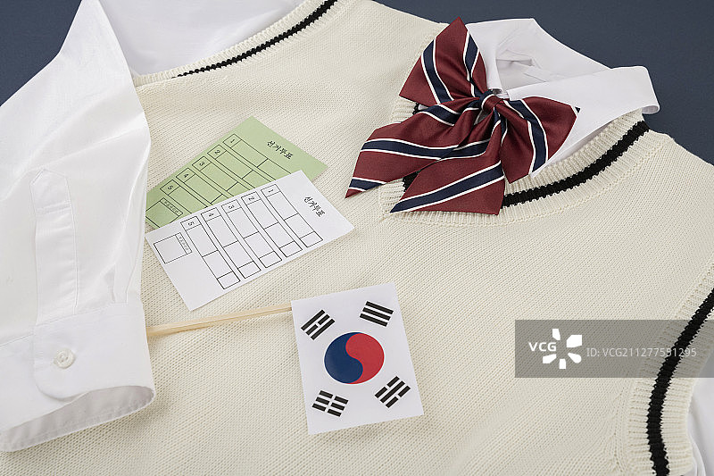 投票与选举概念，投票箱中的选票089图片素材