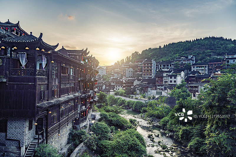 湖南芙蓉古镇风光图片素材