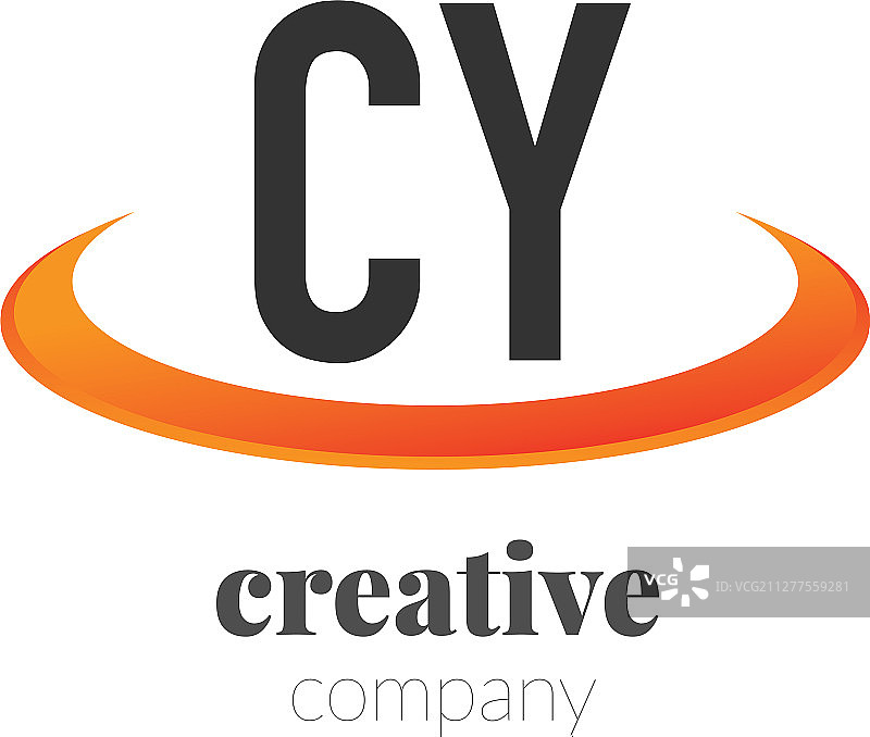 CY字母创意弧线设计标志图片素材