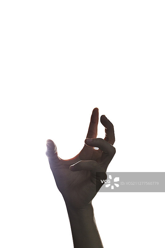 逆光的手图片素材