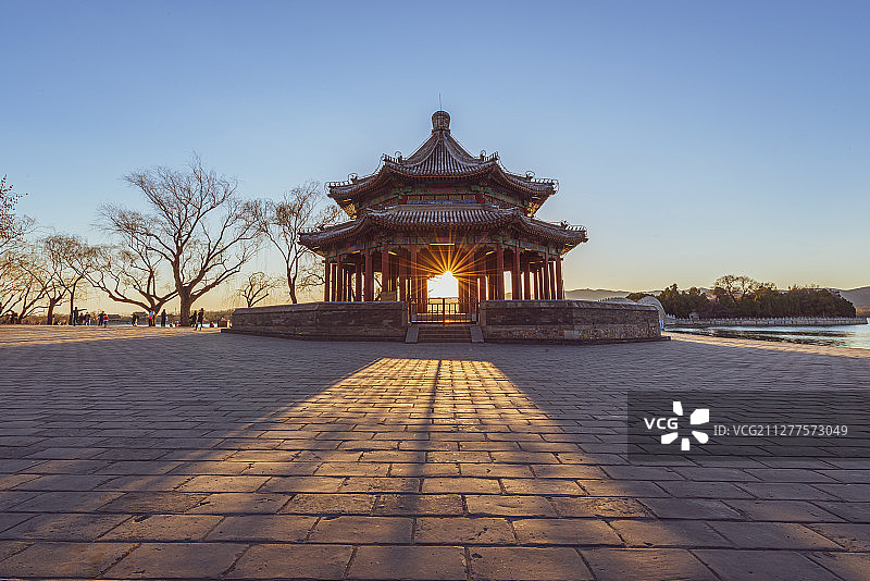 北京.颐和园.廓如亭图片素材