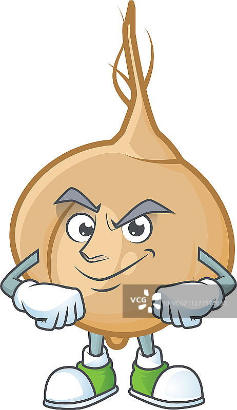 笑容满面的豆薯吉祥物卡通图片素材