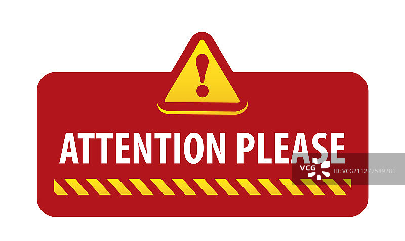 请注意鲜红色banner上的警告图片素材