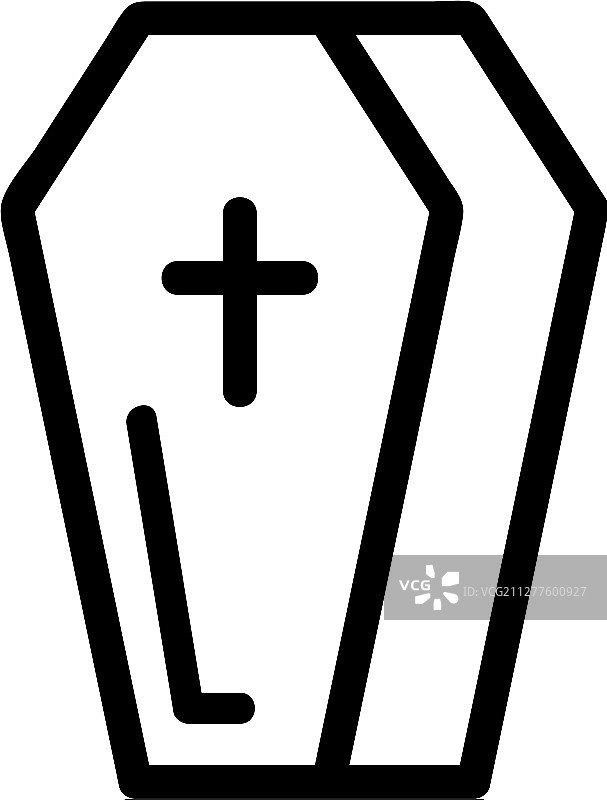 棺材轮廓图标图片素材