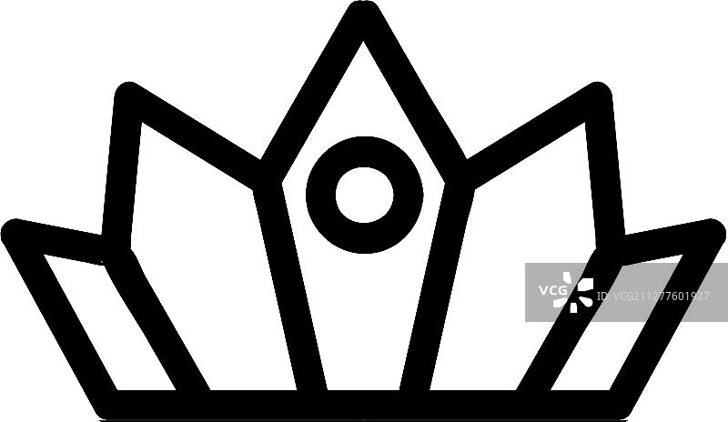 皇冠女王图标孤立轮廓图片素材