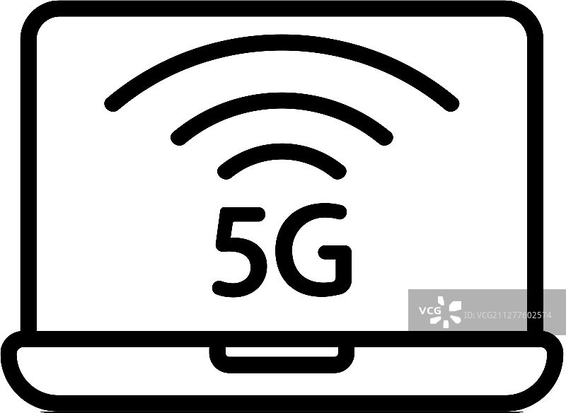 Wi-Fi连接图标隔离轮廓图片素材