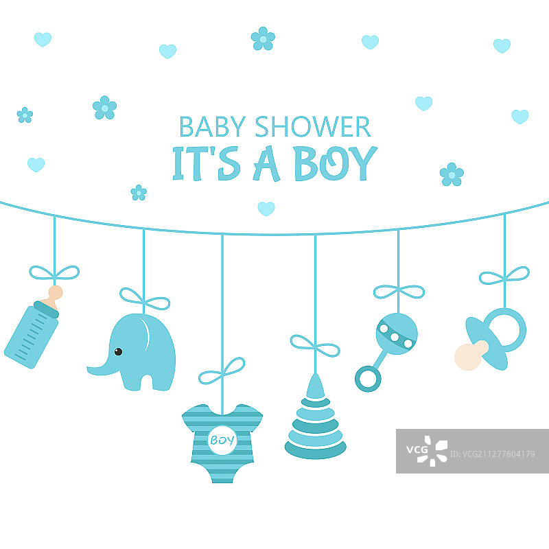 迎婴派对邀请卡图片素材