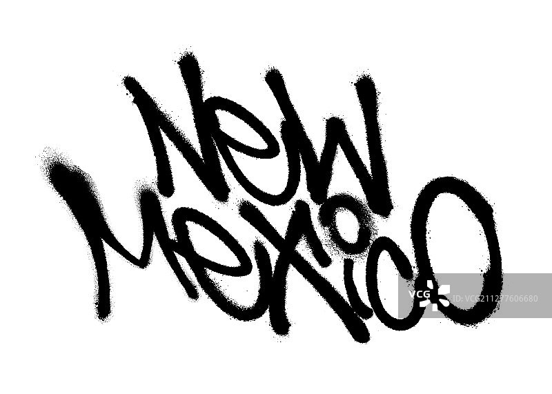 喷绘新墨西哥字体涂鸦图片素材