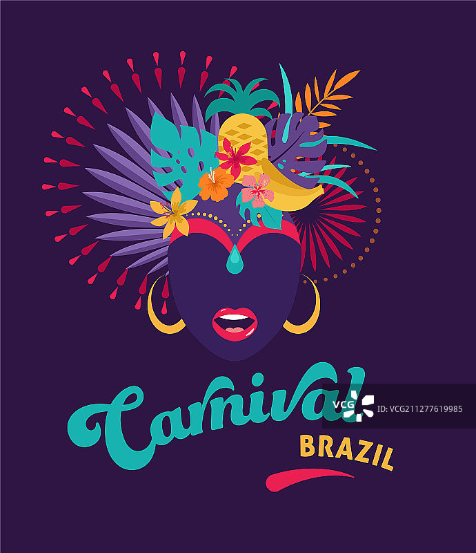 巴西狂欢节音乐节化装舞会图片素材