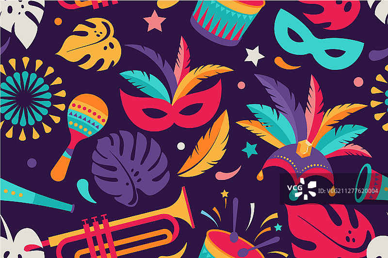 巴西狂欢节音乐节化装舞会图片素材