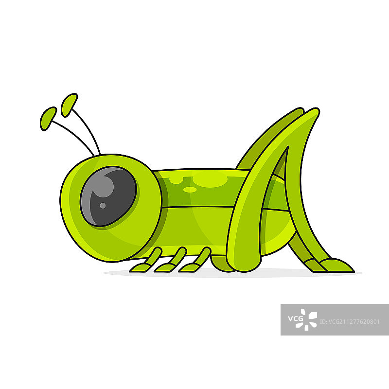 可爱卡通蚱蜢贺卡素材图片素材