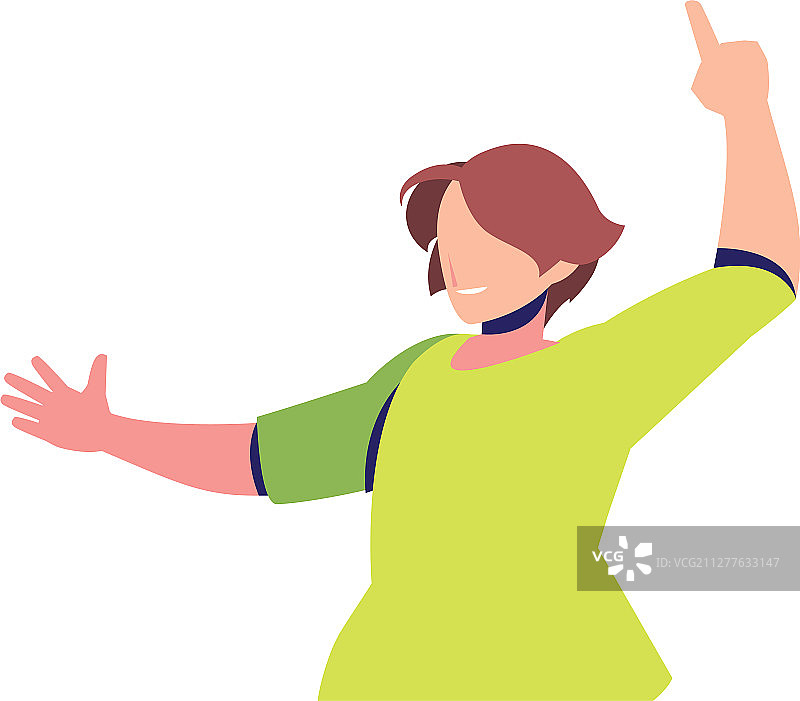 在白色背景上跳舞的男人图片素材