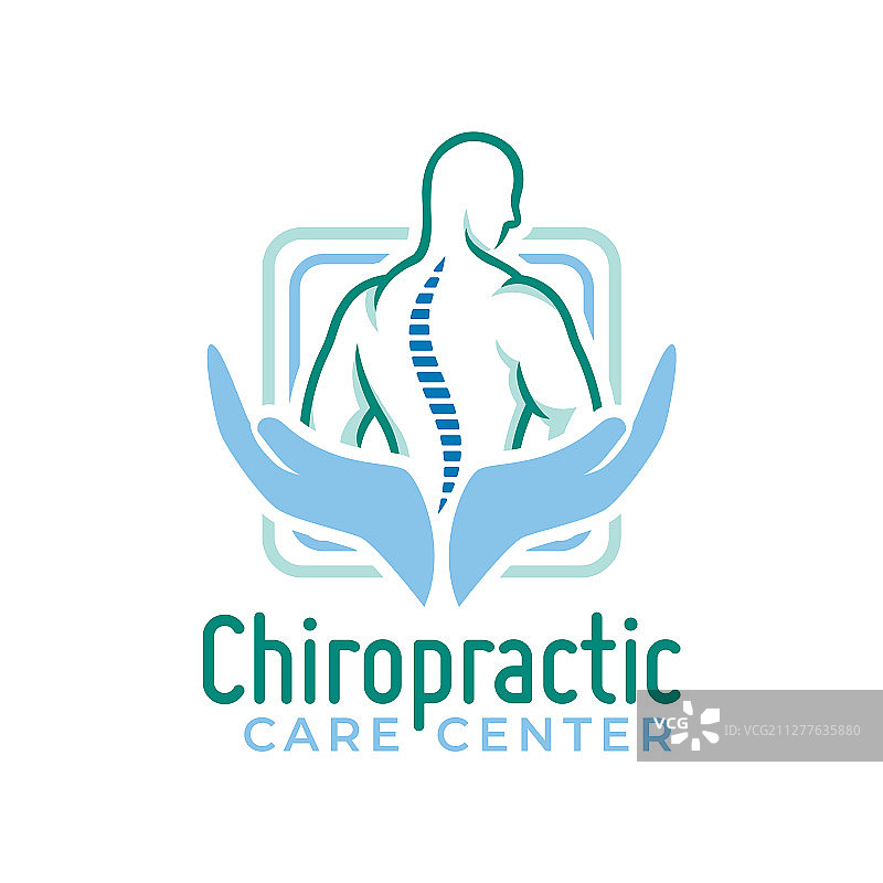 脊椎按摩标志脊椎健康医疗图片素材