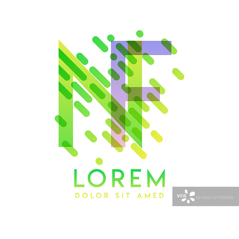 具有银河速度风格的NF Logo图片素材