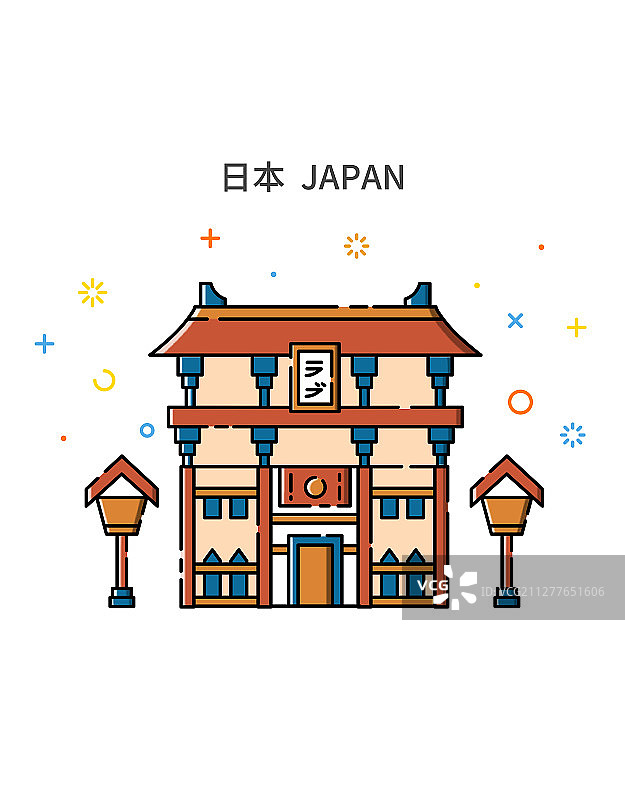 MBE插画建筑日本图片素材