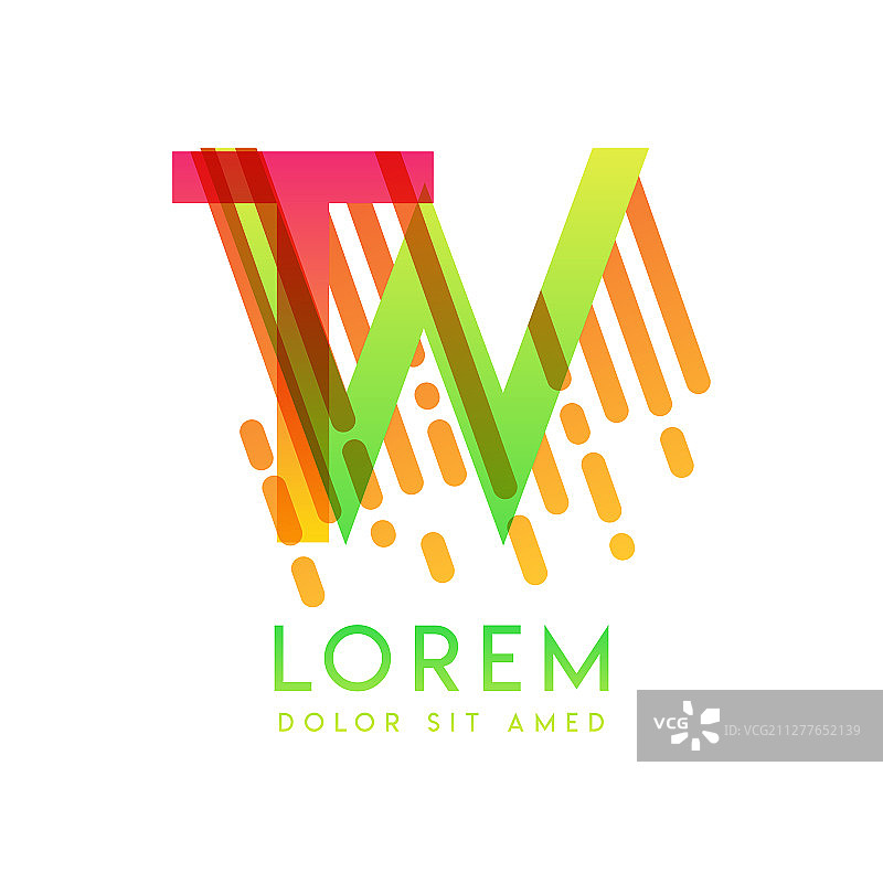 具有星系速度和风格主题的TW标志图片素材