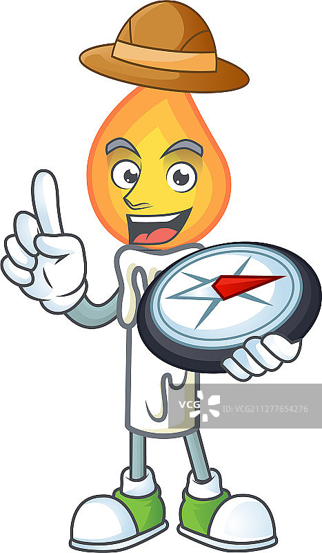 卡通探险蜡烛图片素材