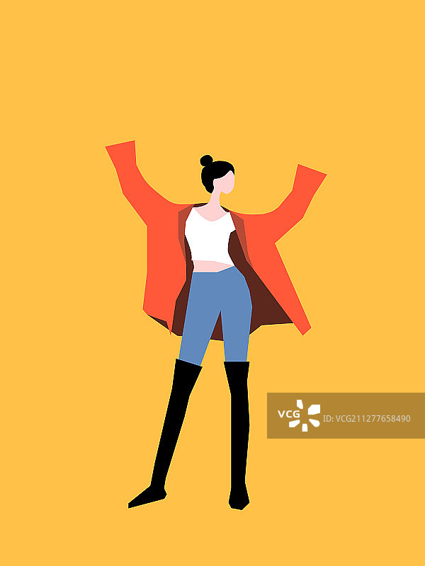 扁平风格人物插画图片素材