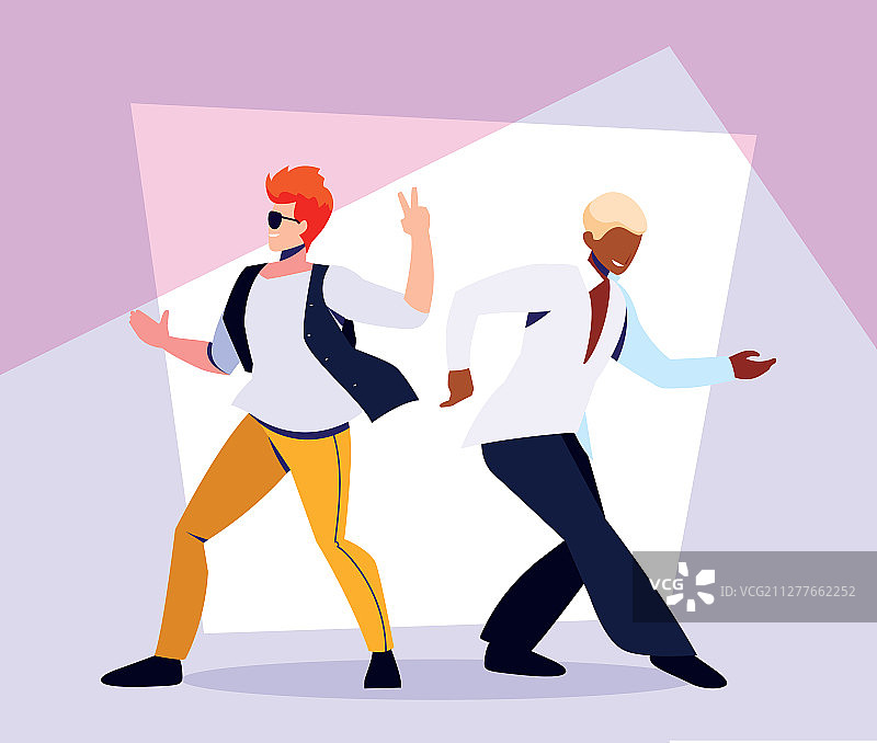 舞蹈派对俱乐部场景人物舞蹈姿势图片素材