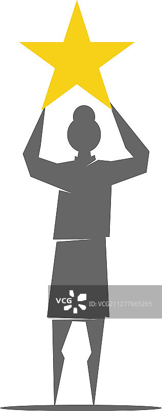 女性力量带来星星标志图标图片素材