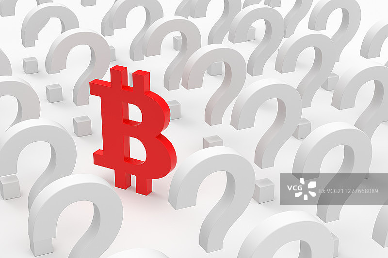 3D问号和货币符号图片素材