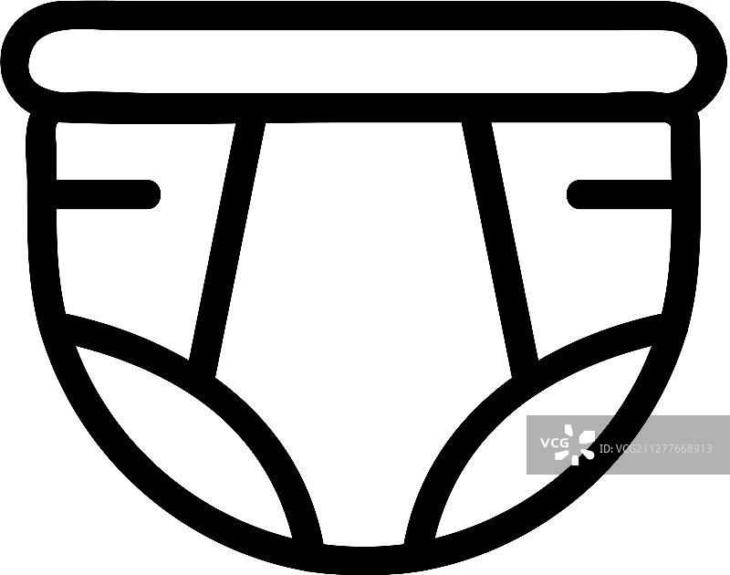成人尿布独立轮廓图标图片素材