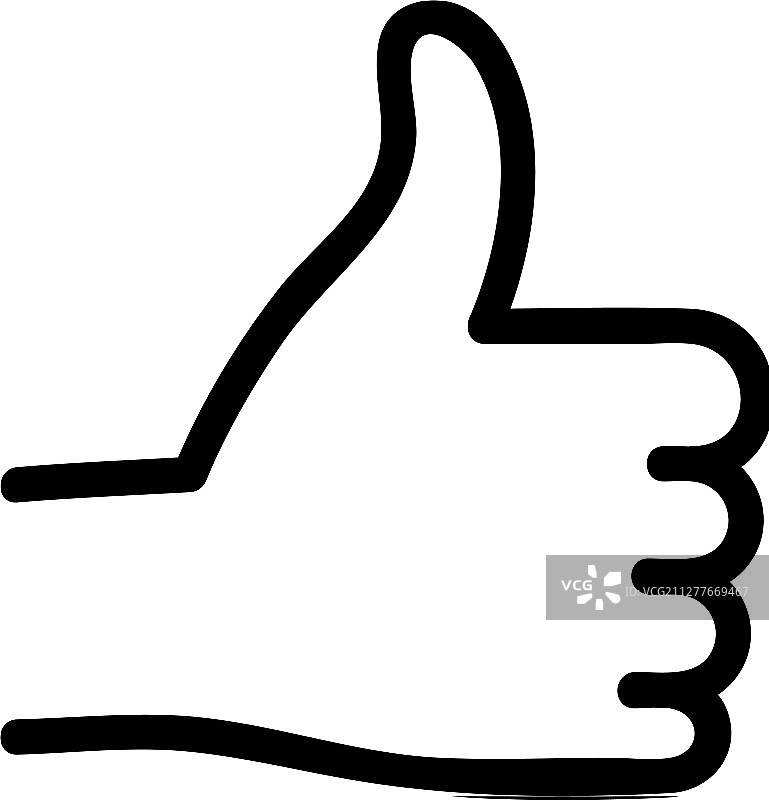 已批准的图标（隔离轮廓符号）图片素材