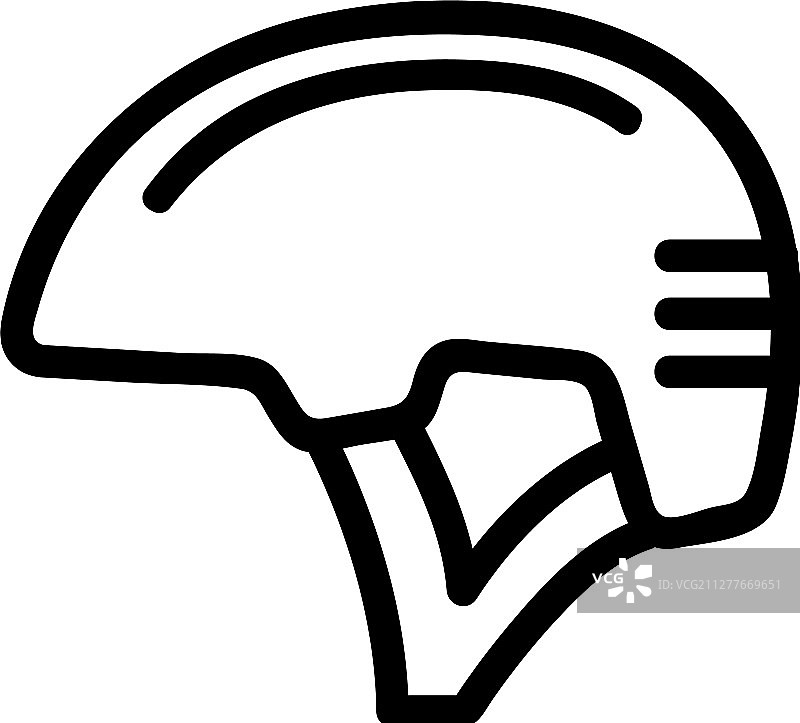 登山头盔轮廓图标图片素材