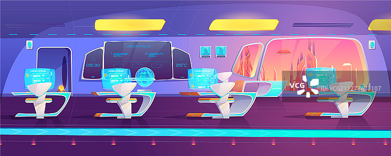 宇宙飞船上的未来教室图片素材