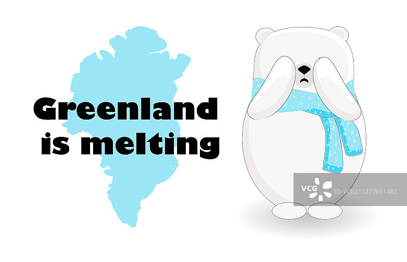 全球变暖：格陵兰冰川融化图片素材