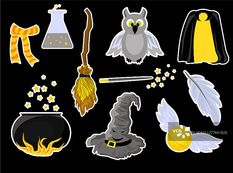 哈利·波特主题贴纸套装图片素材