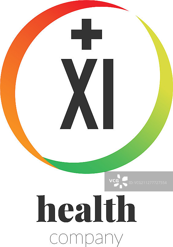 字母XI创意健康公司标志图片素材