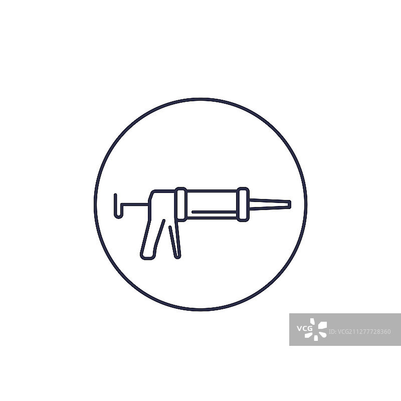 硅胶枪线条图标图片素材