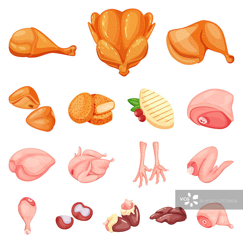 肉类与生鲜符号合集设计图片素材