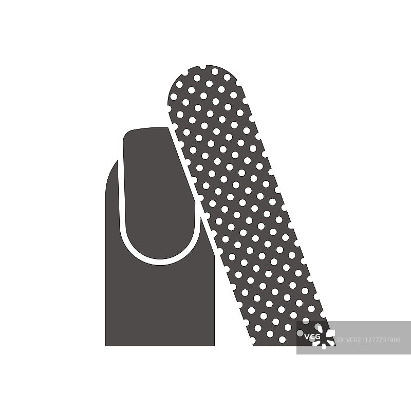 美甲锉刀轮廓剪影图标图片素材