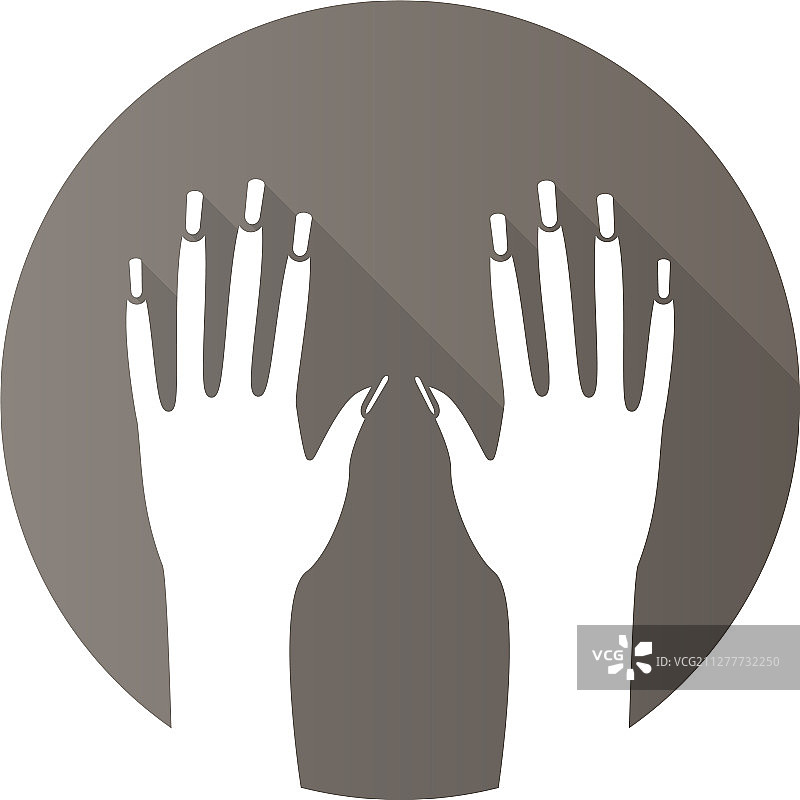 美甲的女人双手扁平设计图片素材