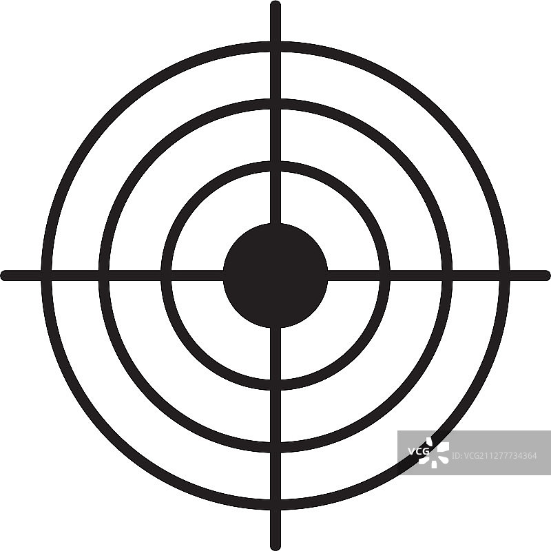 枪靶线性图标图片素材